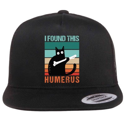 Black Cat I Found This Humerus Cat Joke Flatbill Hat