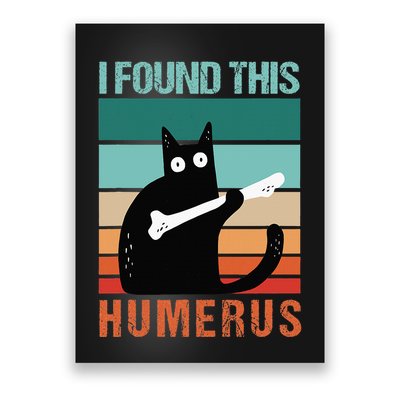 Black Cat I Found This Humerus Cat Joke Poster