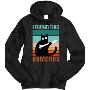 Black Cat I Found This Humerus Cat Joke Tie Dye Hoodie