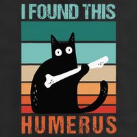 Black Cat I Found This Humerus Cat Joke Golf Towel