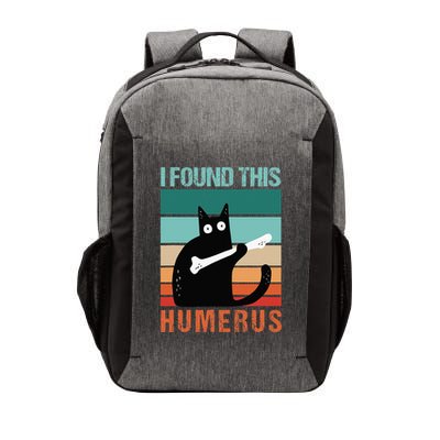 Black Cat I Found This Humerus Cat Joke Vector Backpack