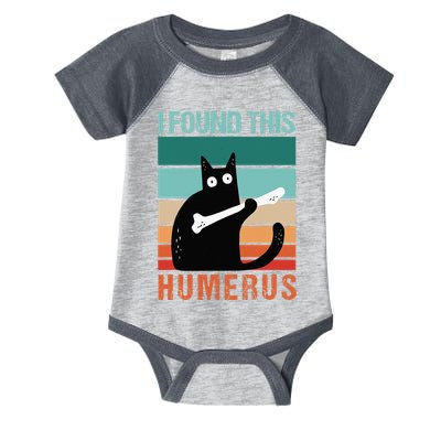 Black Cat I Found This Humerus Cat Joke Infant Baby Jersey Bodysuit