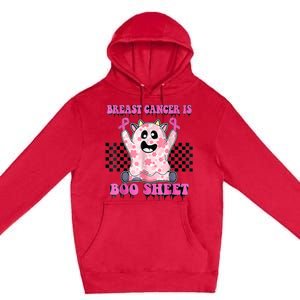 Breast Cancer Is Boo Sheet Groovy Spooky Halloween Premium Pullover Hoodie