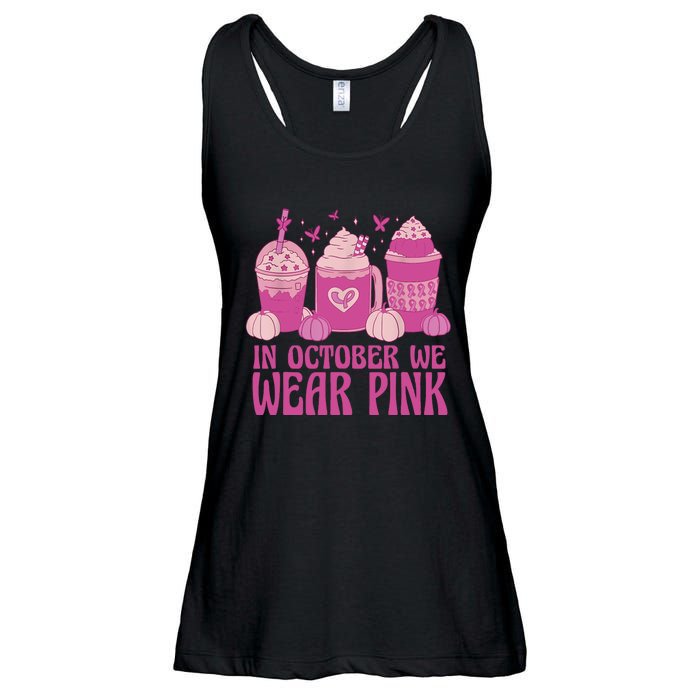 Breast Cancer In October We Wear Pink Ladies Essential Flowy Tank