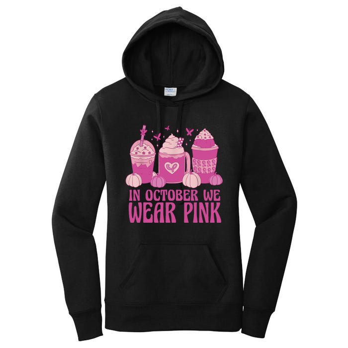 Breast Cancer In October We Wear Pink Women's Pullover Hoodie