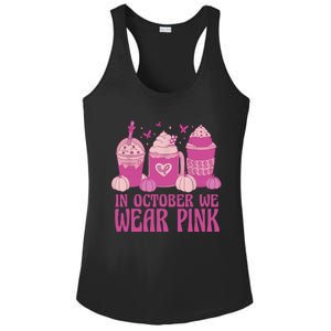 Breast Cancer In October We Wear Pink Ladies PosiCharge Competitor Racerback Tank