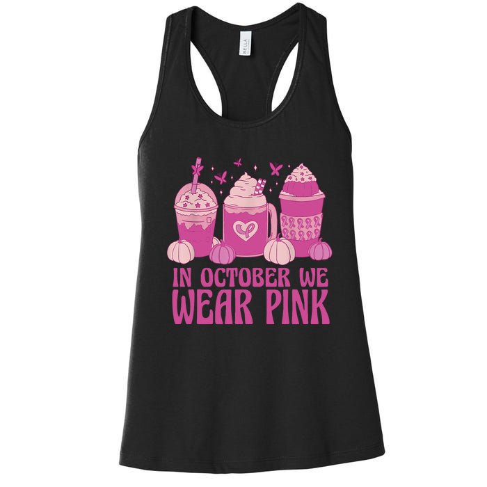 Breast Cancer In October We Wear Pink Women's Racerback Tank