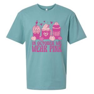 Breast Cancer In October We Wear Pink Sueded Cloud Jersey T-Shirt