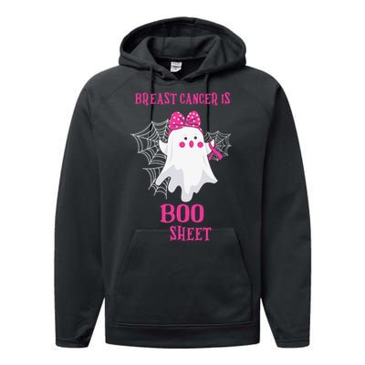 Breast Cancer Is Boo Sheet Halloween Ghost Performance Fleece Hoodie