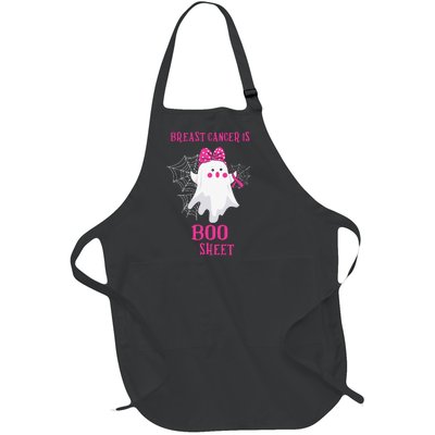 Breast Cancer Is Boo Sheet Halloween Ghost Full-Length Apron With Pockets