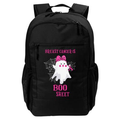 Breast Cancer Is Boo Sheet Halloween Ghost Daily Commute Backpack