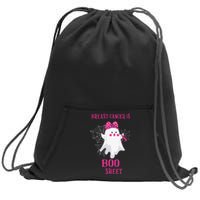 Breast Cancer Is Boo Sheet Halloween Ghost Sweatshirt Cinch Pack Bag