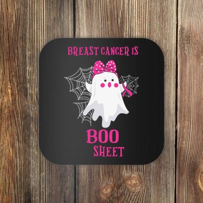 Breast Cancer Is Boo Sheet Halloween Ghost Coaster