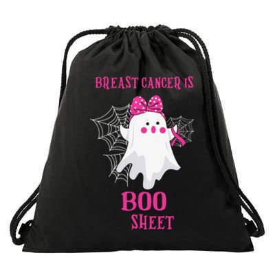 Breast Cancer Is Boo Sheet Halloween Ghost Drawstring Bag