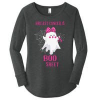 Breast Cancer Is Boo Sheet Halloween Ghost Women's Perfect Tri Tunic Long Sleeve Shirt