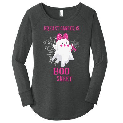 Breast Cancer Is Boo Sheet Halloween Ghost Women's Perfect Tri Tunic Long Sleeve Shirt