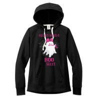 Breast Cancer Is Boo Sheet Halloween Ghost Women's Fleece Hoodie