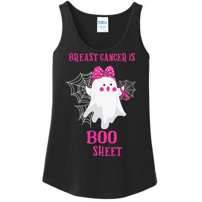 Breast Cancer Is Boo Sheet Halloween Ghost Ladies Essential Tank