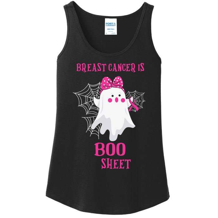 Breast Cancer Is Boo Sheet Halloween Ghost Ladies Essential Tank