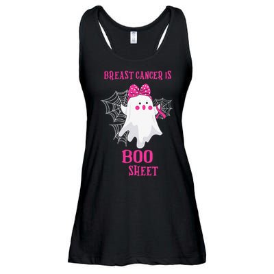 Breast Cancer Is Boo Sheet Halloween Ghost Ladies Essential Flowy Tank