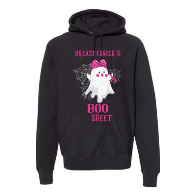 Breast Cancer Is Boo Sheet Halloween Ghost Premium Hoodie