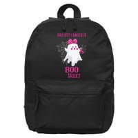 Breast Cancer Is Boo Sheet Halloween Ghost 16 in Basic Backpack