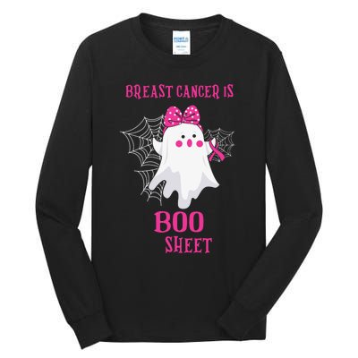 Breast Cancer Is Boo Sheet Halloween Ghost Tall Long Sleeve T-Shirt