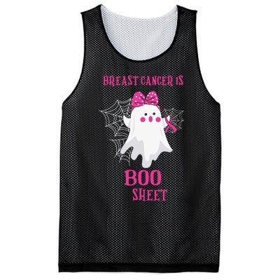 Breast Cancer Is Boo Sheet Halloween Ghost Mesh Reversible Basketball Jersey Tank