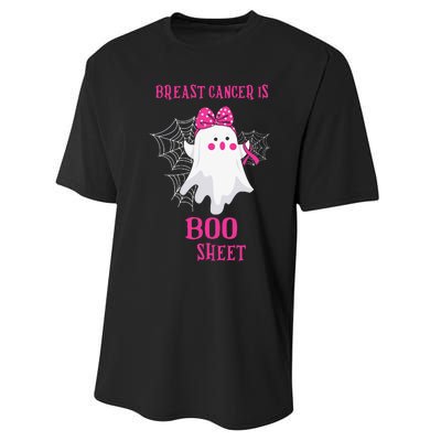 Breast Cancer Is Boo Sheet Halloween Ghost Performance Sprint T-Shirt