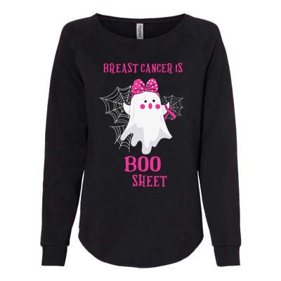 Breast Cancer Is Boo Sheet Halloween Ghost Womens California Wash Sweatshirt