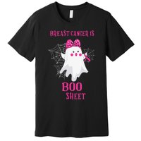 Breast Cancer Is Boo Sheet Halloween Ghost Premium T-Shirt