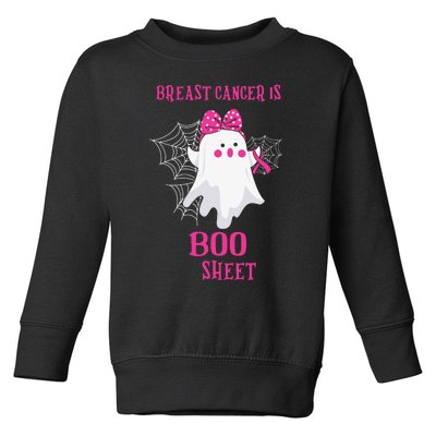 Breast Cancer Is Boo Sheet Halloween Ghost Toddler Sweatshirt