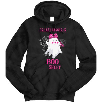 Breast Cancer Is Boo Sheet Halloween Ghost Tie Dye Hoodie