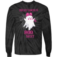 Breast Cancer Is Boo Sheet Halloween Ghost Tie-Dye Long Sleeve Shirt