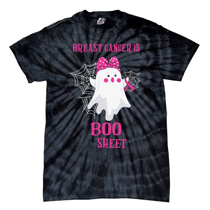 Breast Cancer Is Boo Sheet Halloween Ghost Tie-Dye T-Shirt