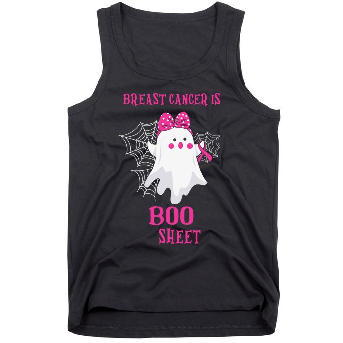 Breast Cancer Is Boo Sheet Halloween Ghost Tank Top