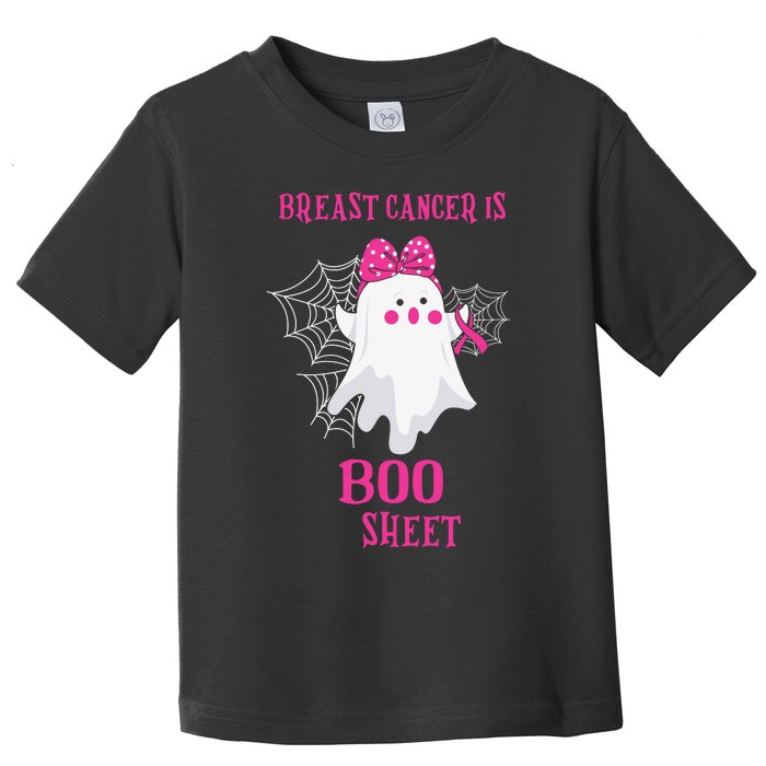 Breast Cancer Is Boo Sheet Halloween Ghost Toddler T-Shirt