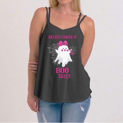 Breast Cancer Is Boo Sheet Halloween Ghost Women's Strappy Tank