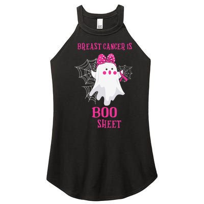 Breast Cancer Is Boo Sheet Halloween Ghost Women's Perfect Tri Rocker Tank