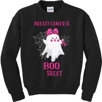 Breast Cancer Is Boo Sheet Halloween Ghost Kids Sweatshirt