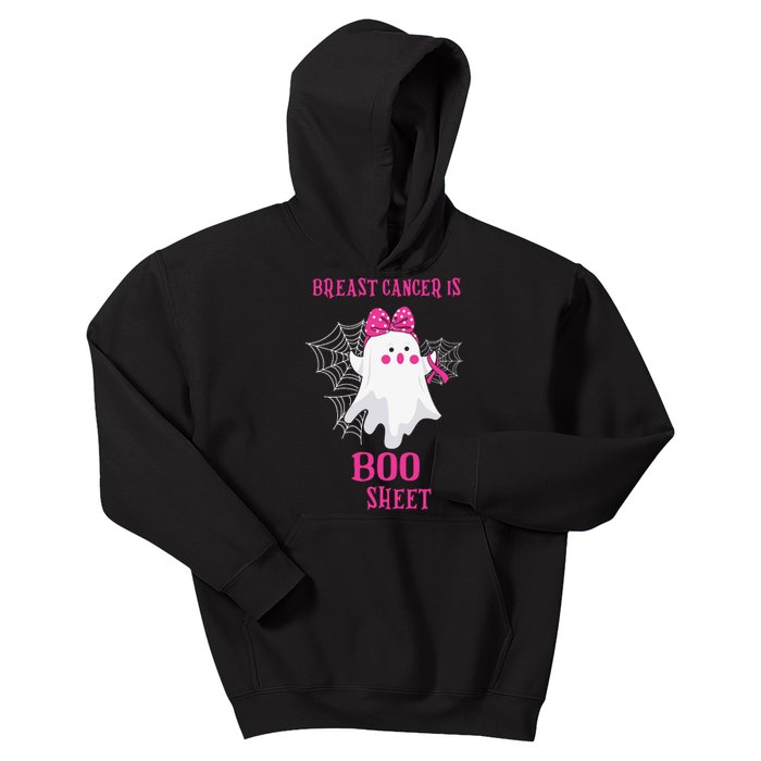 Breast Cancer Is Boo Sheet Halloween Ghost Kids Hoodie