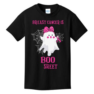 Breast Cancer Is Boo Sheet Halloween Ghost Kids T-Shirt