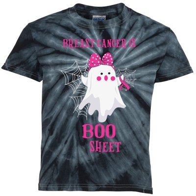 Breast Cancer Is Boo Sheet Halloween Ghost Kids Tie-Dye T-Shirt