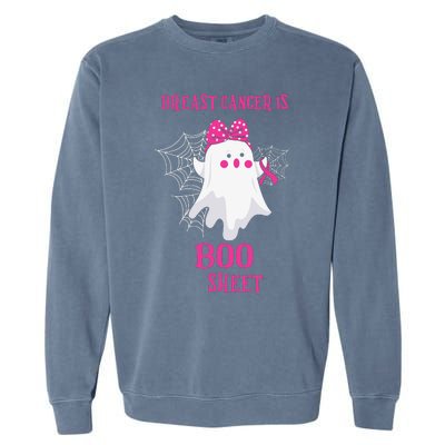 Breast Cancer Is Boo Sheet Halloween Ghost Garment-Dyed Sweatshirt