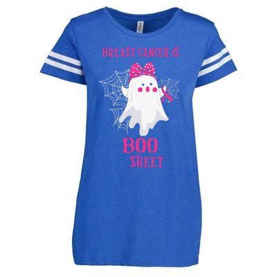 Breast Cancer Is Boo Sheet Halloween Ghost Enza Ladies Jersey Football T-Shirt