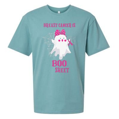 Breast Cancer Is Boo Sheet Halloween Ghost Sueded Cloud Jersey T-Shirt