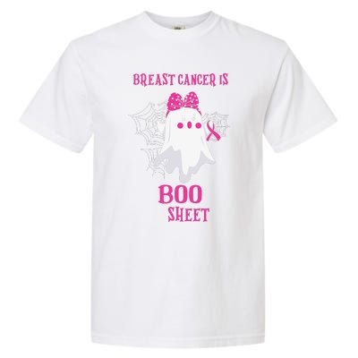 Breast Cancer Is Boo Sheet Halloween Ghost Garment-Dyed Heavyweight T-Shirt