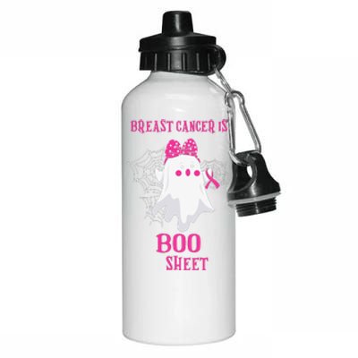 Breast Cancer Is Boo Sheet Halloween Ghost Aluminum Water Bottle