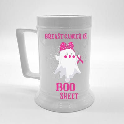 Breast Cancer Is Boo Sheet Halloween Ghost Beer Stein