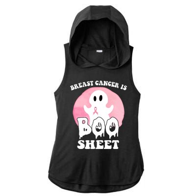 Breast Cancer Is Boo Sheet Funny Ghost Ladies PosiCharge Tri-Blend Wicking Draft Hoodie Tank